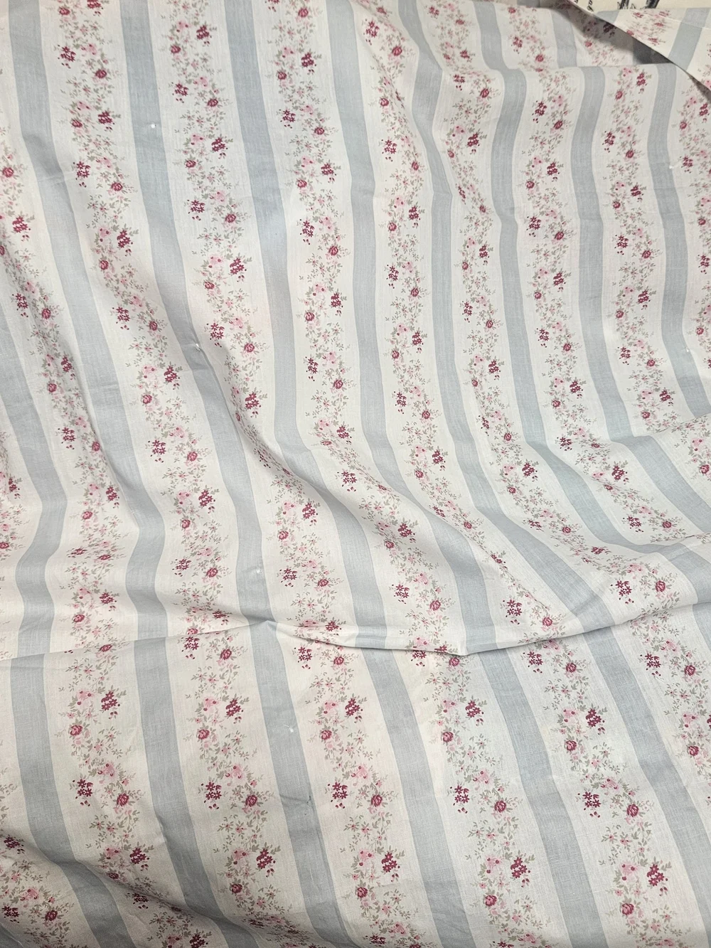 Simply Shabby Chic Balloon Curtain Valance Blue White Stripes RARE Discontinued